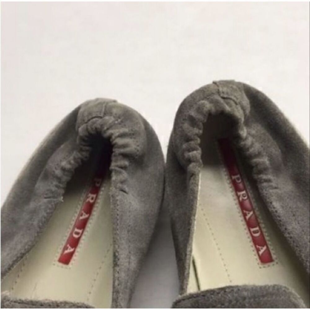 Prada Size 8 Slip On Espadrille Loafers Brown Leather Minimalist Old Money - Picture 2 of 11